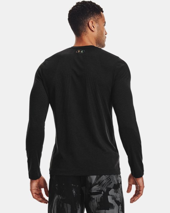 Camiseta de manga larga UA RUSH™ Seamless para hombre, Black, pdpMainDesktop image number 1